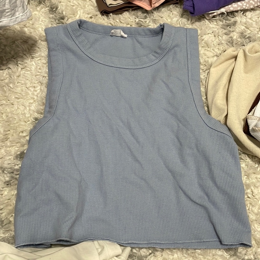 ribbed cotton on tank top